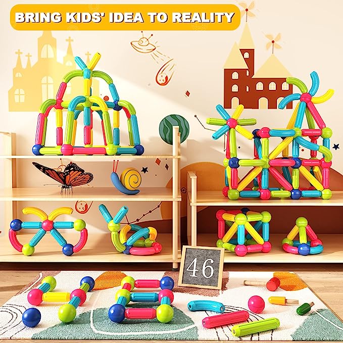 Magnetic Building Blocks For Kids Early Development Premium Quality