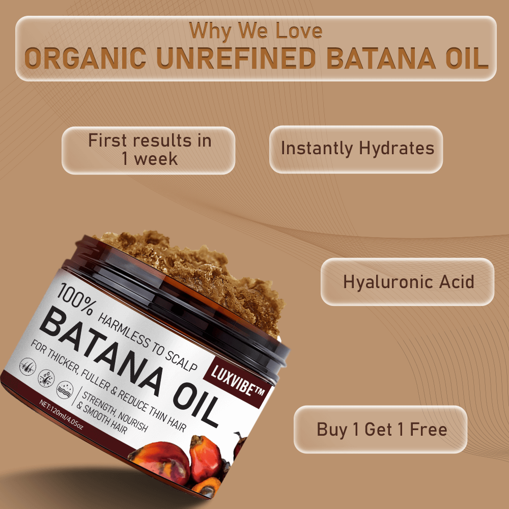 Batana Oil Pure Luxe Hair Boost Hair Growth Oil + Free Derma Roller